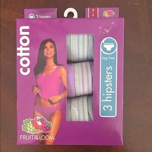 Fruit of the Loom Hipsters - Lavender and Light Gray